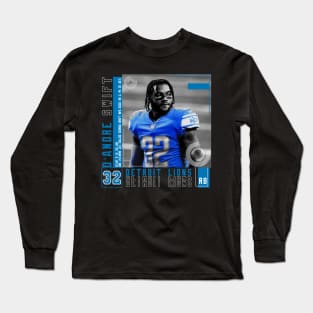 D'andre Swift Paper Poster Long Sleeve T-Shirt